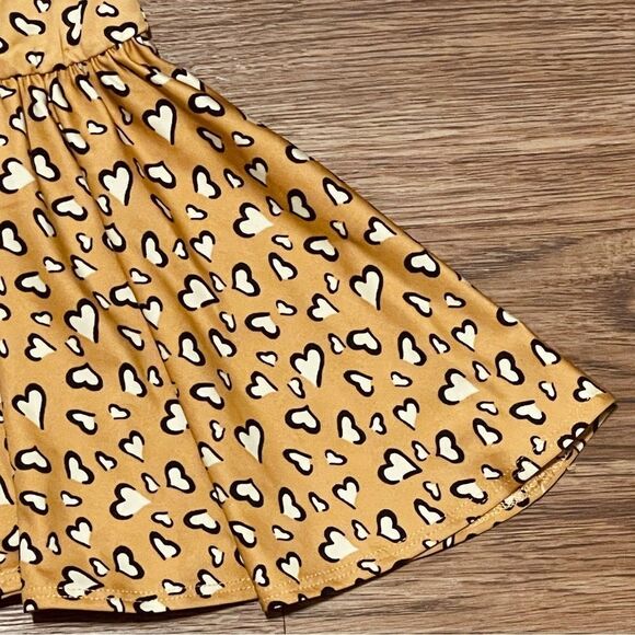 NWT Dot Dot Smile Ballerina Twirl Heart Dress Gold White Black Size 2T - Picture 5 of 11